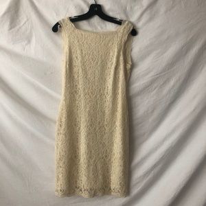 Cache, Creme lace mini dress Size 4